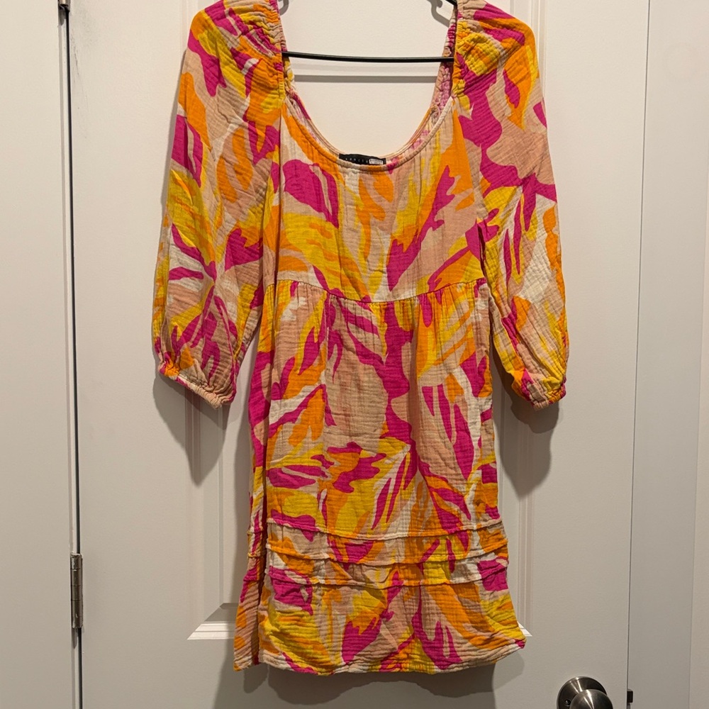 Sanctuary Pink & Yellow Printed Tunic Top